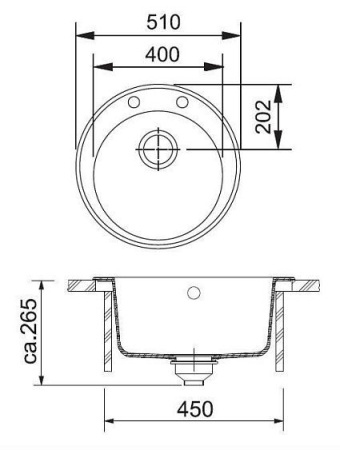 Мойка FRANKE 114.0175.160  rog 610-41 включая  стоп-вентиль, серый