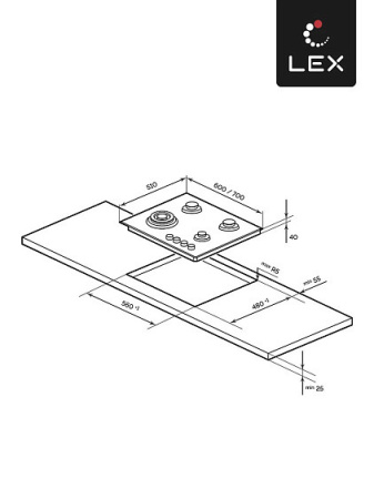 Варочная поверхность LEX GVG 643A BBL