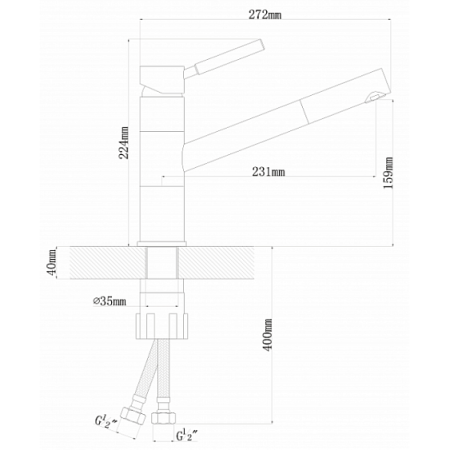 Смеситель FLORENTINA ФИТА FL песочный 313.18L.1223.107