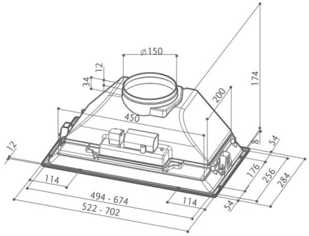 Вытяжка FABER 110.0255.522  INCA SMART HC X A70