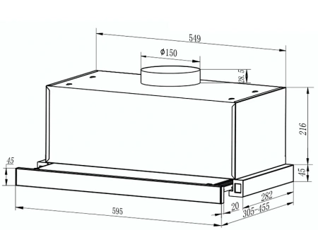 Вытяжка EXITEQ EX-1536 black