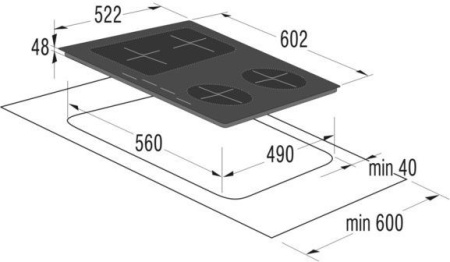 Варочная поверхность Gorenje GIT 66 B черный