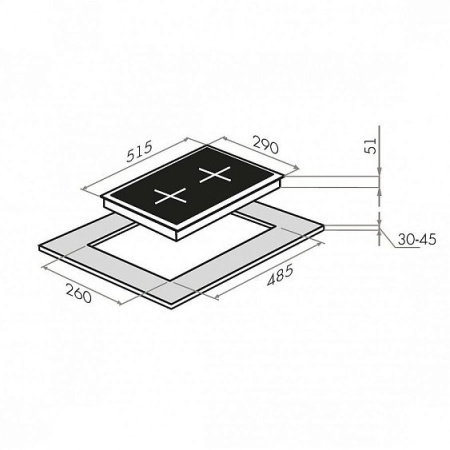Газовая панель HOMSair HGG323GCBK