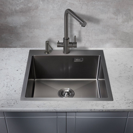 Кухонная мойка MILACIO Denia 51 Steel MC.77489 вороненая сталь