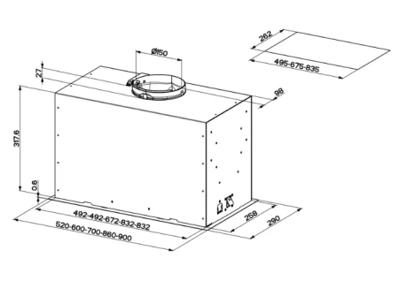 Вытяжка BERTAZZONI KIN70MOD1XB/2