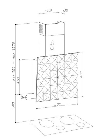 Вытяжка SIRIUS SL 116 DUNE white