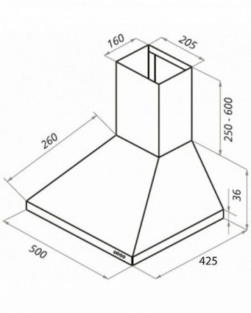 Вытяжка SCHTOFF Haus 50 Black