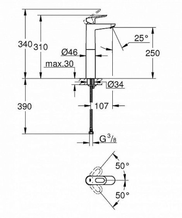 Смеситель GROHE BauLoop 23764000