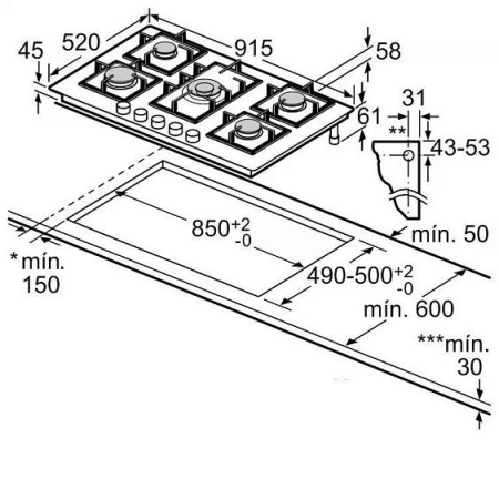 Варочная поверхность BOSCH PPQ9A6B90