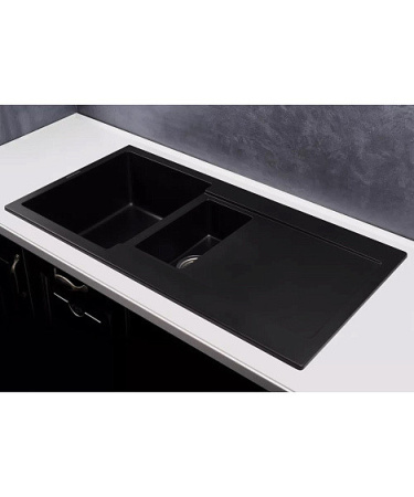 Кухонная мойка KUPPERSBERG MODENA 1,5B2D BLACK METALLIC