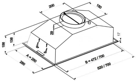 Встраиваемая вытяжка ZORG Modul 960 52
