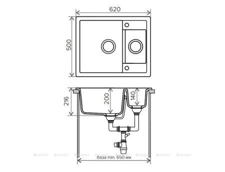 Кухонная мойка TOLERO R-109-923 белый