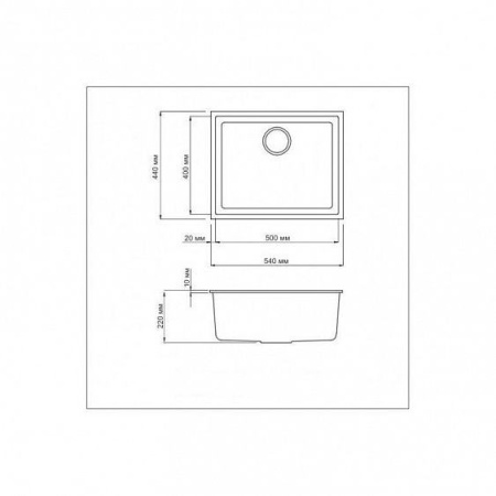 Мойка OMOIKIRI  bosen 54-u-bl tetogranit/черный 4993161