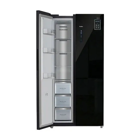 Холодильник TESLER RSD-537BI BLACK GLASS