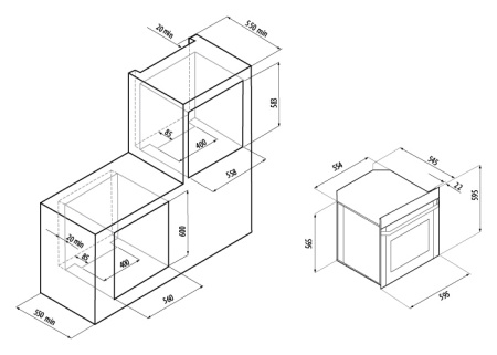 Духовой шкаф FORNELLI fea 60 binario ix/bl