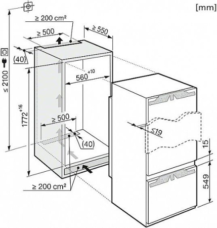 Встраиваемый холодильник Miele KF 37673 iD