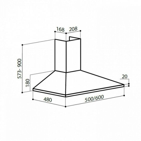 Вытяжка LEX BASIC 600 WHITE