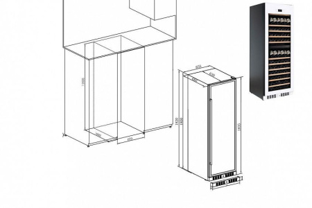 Винный шкаф TEMPTECH E1000DRW