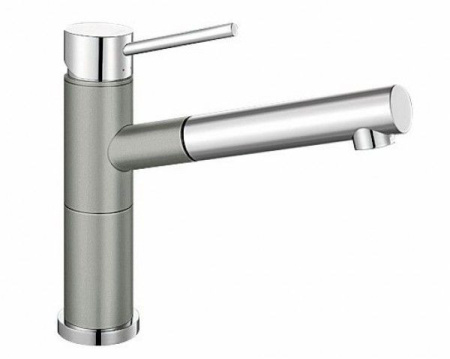 Смеситель для мойки BLANCO ALTA-S Compact хром/жемчужный с выдвижным шлангом 520730