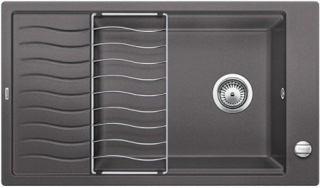 Кухонная мойка BLANCO ELON XL 8 S Silgranit PuraDur 520485  тёмная скала