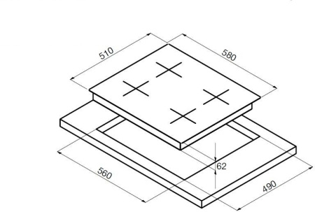 Поверхность KORTING hk 6205 bw