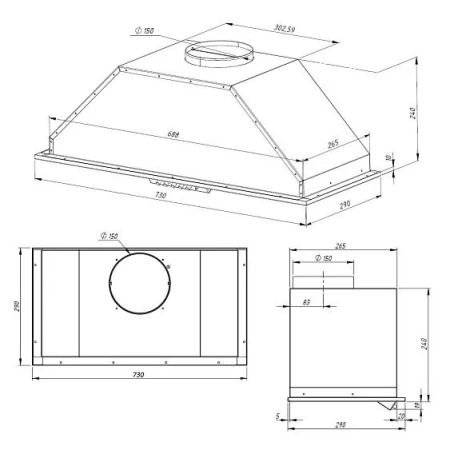 Вытяжка AKPO Neva Glass Eco 80 WK-4 белый/нержавеющая сталь