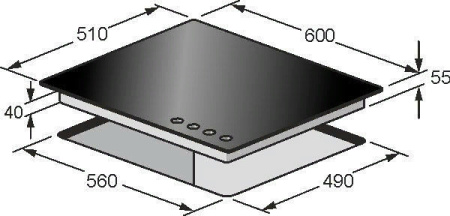 Варочная поверхность KAISER KCG 6394 W Turbo Romb