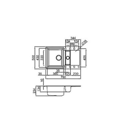 Мойка OMOIKIRI  sakaime 78-2-wh tetogranit/белый 4993128