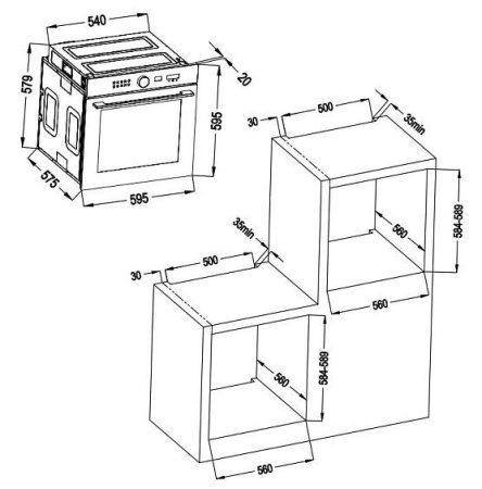 Духовой шкаф LEX EDM 1002 ONE WH