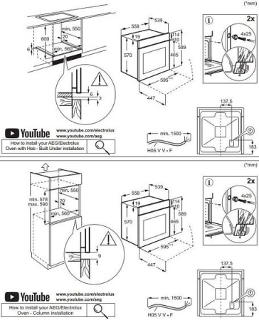 Духовой шкаф ELECTROLUX KOD5C70BX