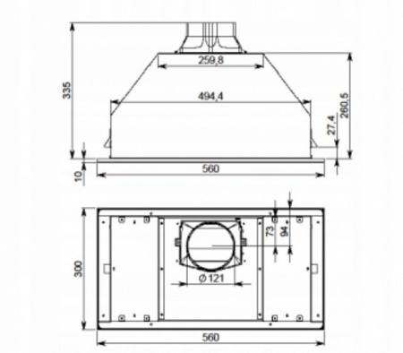 Вытяжка FALMEC GRUPPO INCASSO EСO 70 WH/BUILT-IN 70 MAX WH CBIN70.E4#ZZZB460F