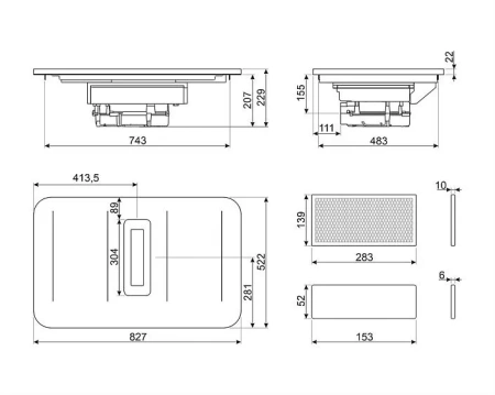 Варочная поверхность SMEG HHSL7844MB