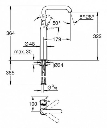 Смеситель GROHE Grohe Essence+ 32901001