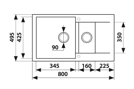 Кухонная мойка KAISER KM2M-5080G