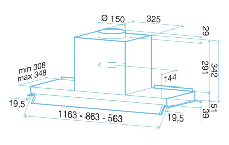 Вытяжка BEST  ghost 60 нерж. сталь  07g06001