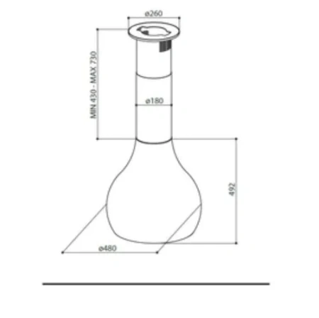 Вытяжка FABER 110.0156.608  DROP EG8 WP A48