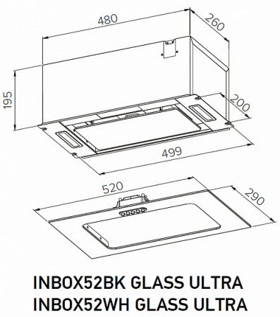 Вытяжка MEFERI INBOX52BK GLASS ULTRA