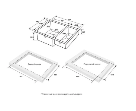 Кухонная мойка PAULMARK NEXT PM226944-LGL