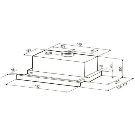 Вытяжка KRONA KAMILLA T sensor max 600 Inox