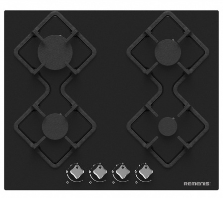 Встраиваемая газовая варочная панель Remenis REM-2150 black