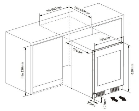 Винный шкаф GORENJE WCU68F6BG4WF