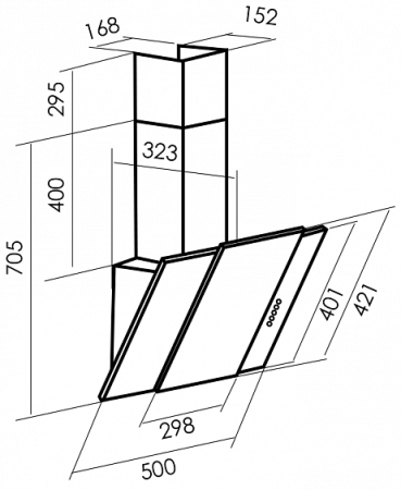Вытяжка MBS PRIMULA 150 BLACK