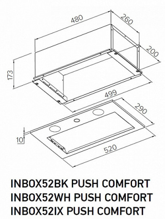 Вытяжка MEFERI INBOX52BK PUSH COMFORT
