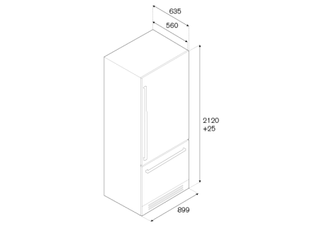 Холодильник BERTAZZONI REF90PIXR