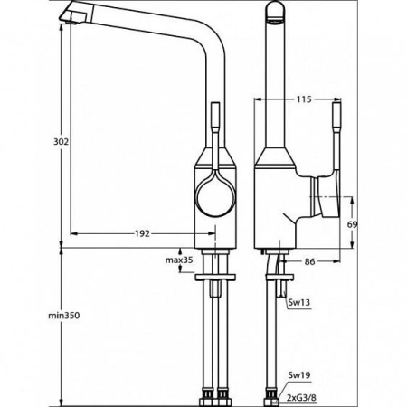 Смеситель IDEAL STANDARD Retta B8985AA