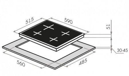 Варочная панель MAUNFELD EGHG.64.2CBG/G