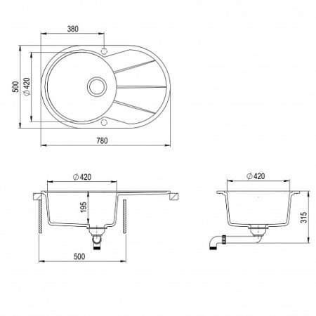 Кухонная мойка AQUASANITA Clarus SR101AW (alba 710)