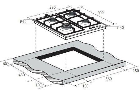 Варочная поверхность ZUGEL ZGH600B