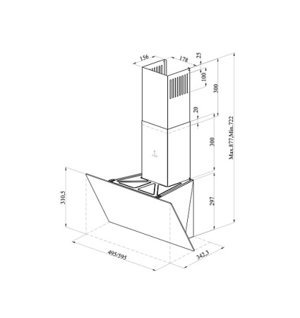 Вытяжка LEX META GS 600 WHITE