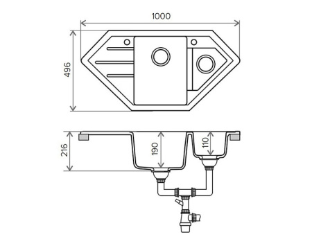 Кухонная мойка TOLERO R-114-102 сафари
